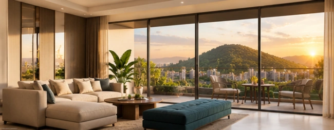 Spacious interiors at Godrej Properties Manpada